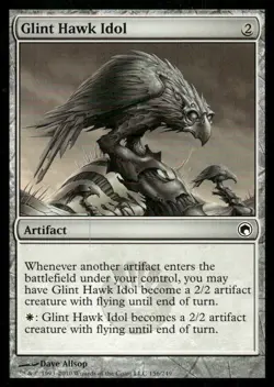 Glint Hawk Idol Scars of Mirrodin MTG Magic the Gathering card - Image 1