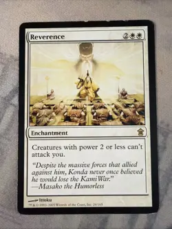 1x Reverence- Saviors of Kamigawa- MP- Mtg Magic The Gathering- Free Shipping - Image 1