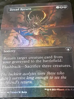 Dread Return Borderless FOIL , Commander Masters ,Near Mint, MTG ,FREE SHIPPING - Image 2