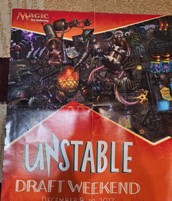 Magic The Gathering Poster MTG Unstable Draft Weekend Promotional 28" x 22"2017 - Image 3