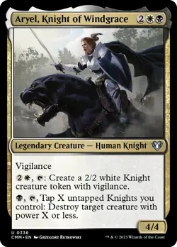 Aryel, Knight of Windgrace [Commander Masters] Foil Near Mint - Image 1