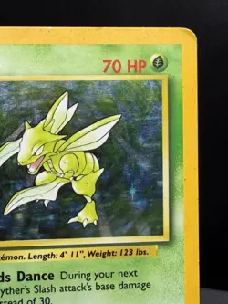 Pokemon TCG WOTC Jungle Scyther 10/64 NO SYMBOL ERROR Holo Rare Unlimited HP - Image 3