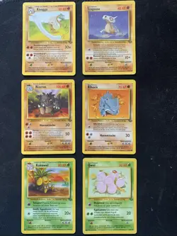 6x Dschungel Deutsch Pokemon Karten Knogga Tragosso Rizeros Rihorn Kokowei Owei - Image 1