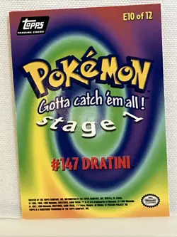 Pokemon Dratini #147 Holo Foil E10 of 12 Blue Label Topps 1999 - Image 3