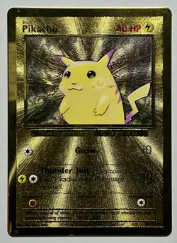 Pikachu 58/102 (MP) Gold Metal Promo Sword & Shield: Celebrations 2021 Pokemon - Image 1