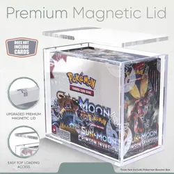 Pokemon Acryl Case Booster Box Display Premium Magnetic Clear Acryl - Image 1
