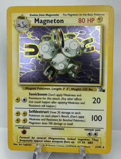 Pokemon TCG Magneton 11/62 Fossil Holo Unlimited Vintage - Image 1