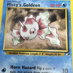 Misty's Goldeen 30/132 - Gym Heroes Set - Pokemon Card - LP - Image 2