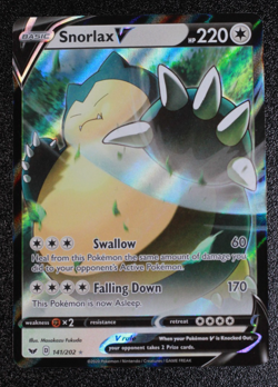 Pokemon TCG Snorlax V 141/202 Sword & Shield Ultra Rare Holo Card - Image 1