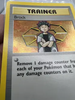 Pokemon TCG Card Brock Gym Heroes 2000 Unlimited Holo Rare, Card 15/132 Swirl - Image 4