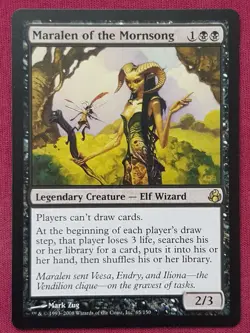 Magic The Gathering MORNINGTIDE MARALEN OF THE MORNSONG black card MTG - Image 1