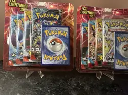 Lot Of 2 - Pokemon TCG Lightning Set 4 Packs + 1 Card Factory Sealed - Image 1