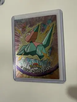 2000 Topps Chrome Porygon Pokemon Card, Foil Holographic - Image 1