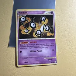 Pokemon HeartGold SoulSilver Single Card Uncommon Unown 54/123 NM NON HOLO - Image 1