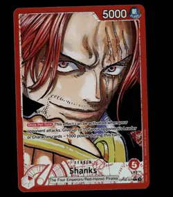 Shanks OP09-001 Leader Parallel Alt Art One Piece Card Emperors in the New World - Image 1