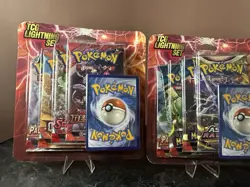 Lot Of 2 - Pokemon TCG Lightning Set 4 Packs + 1 Card Factory Sealed - Image 1