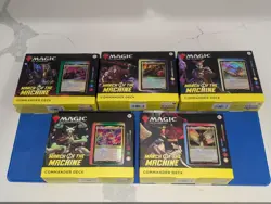 Magic The Gathering MTG March of the Machine Commander Deck Complete Set lot #1 - Image 1