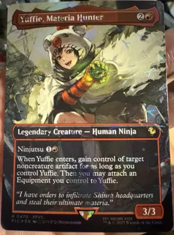 Yuffie, Materia Hunter (Borderless) (Chocobo Track Foil) Magic: The Gathering - Image 1