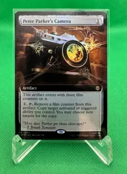 x1 Peter Parker's Camera - Foil - Extended Art R MTG Marvel's Spider-Man M/NM, E - Image 1