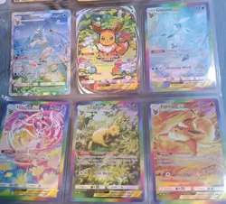 Pokemon Pocket TCG Custom Eeveelution Set 6 (Eevee + 5) 💧❄🔥🍃👁 All Foil!! - Image 1