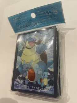 Pokemon Official Deck Shield Blastoise Squirtle 64 Sleeves Japanese NEW Sleeve - Image 3