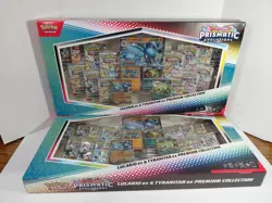 Pokemon Prismatic Evolutions Lucario ex & Tyranitar ex Collection Lot of 2 - Image 2