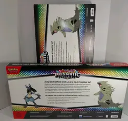 Pokemon Prismatic Evolutions Lucario ex & Tyranitar ex Collection Lot of 2 - Image 3