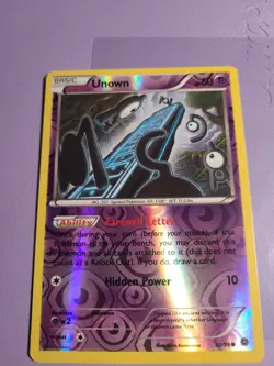 Pokemon TCG Unown Ancient Origins 30/98 Reverse Holo Common NM - Image 1