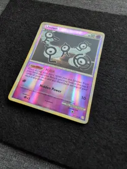 Pokemon TCG Unown (B) Heartgold & Soulsilver 55/123 Reverse Holo Uncommon LP - Image 3