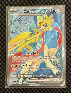 Pokemon Journey Together Full Art Holo Ultra Rare Hop's Zacian EX 176/159 SV09 - Image 1