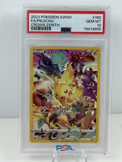 2023 Pokemon SWSH Crown Zenith Pikachu #160/159 PSA 10 - Image 1