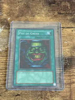 Yugioh! LP Pot of Greed - LOB-119 - Rare - Unlimited Edition Lightly Played - Image 1