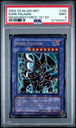 2003 YU-GI-OH! MFC-MAGICIAN'S FORCE 1ST ED #105 DARK PALADIN PSA 9 - Image 1