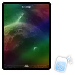 FOIL SWAMP (493) (FULL ART) (GALAXY FOIL) Unfinity Magic MTG MINT CARD - Image 1