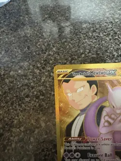 Destined Rivals Gold Team Rockets Mewtwo EX Hyper Rare Card 240/182 - Image 3