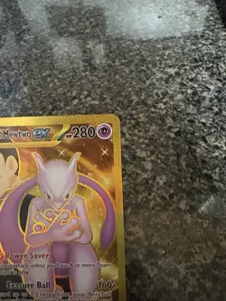 Destined Rivals Gold Team Rockets Mewtwo EX Hyper Rare Card 240/182 - Image 4