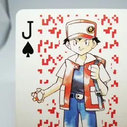Red J Heart Pokemon playing card Red＆green Charizard Back Nintendo JAPAN - Image 2