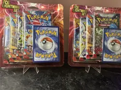 Lot Of 2 - Pokemon TCG Lightning Set 4 Packs + 1 Card Factory Sealed - Image 1