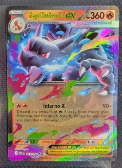 Mega Charizard X ex 013/094 | Phantasmal Flames | Holo Rare Pokemon TCG Card NM - Image 1