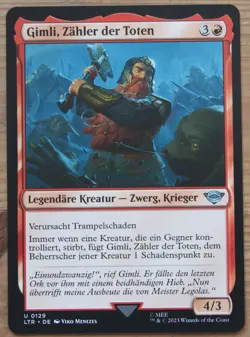 Magic The Gathering Herr der Ringe Gimli, Zahler der Toten 129 DE - Image 1
