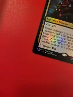 *Foil* Carnage, Crimson Chaos Play Promo. LP or better. MtG. Magic. Spider-Man. - Image 3