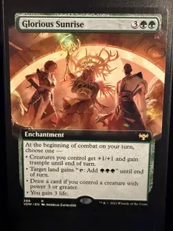 MTG / Glorious Sunrise / VOW / #388 / Regular (Extended Art) / Rare / NM - Image 1