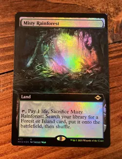MTG Misty Rainforest - Foil - Extended Art, NM-Mint, English Modern Horizons 2 - Image 1