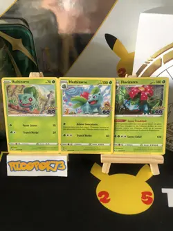 Carte Pokemon Bulbi 001/078 Herbi 002/078 Florizarre 003/078 Pokemon GO Neuf FR - Image 1