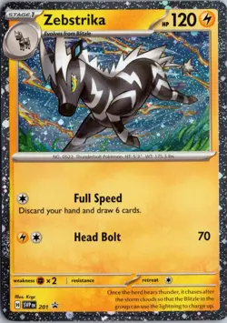 Zebstrika - (Cosmos Holo) Holo Holo Rare SV: Scarlet & Violet Promo Cards 201 NM - Image 1