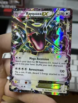 Rayquaza EX XY69 Black Star Promo 2015 SHINY Holo Rare Pokemon Card TCG - Image 4