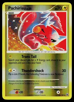 Pokemon Card - Pachirisu Majestic Dawn 43/100 Uncommon Reverse Holo - Image 1