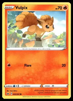 Vulpix 22/202 Pokemon Card Sword & Shield Common 70 HP Lightly Played R15 - Image 1