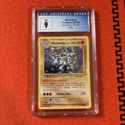 2016 Pokemon XY Evolutions Machamp Holo Card CGC 9 - Image 1