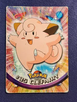 Pokemon Card - Clefairy #35 - Topps Series 1 - Black Logo HP - Image 1